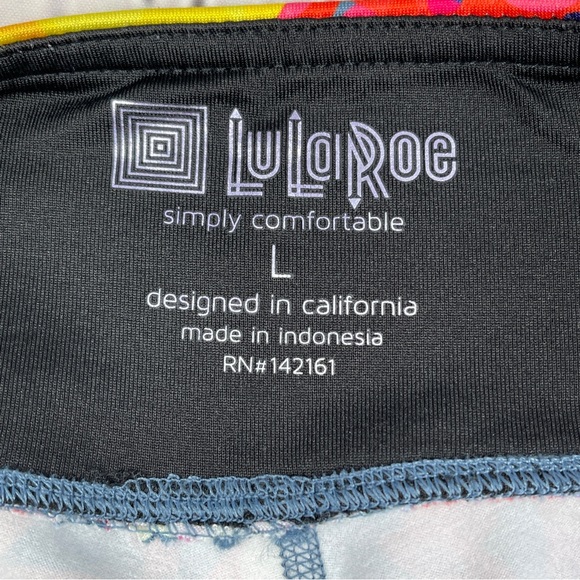 LULAROE Jade multicolor floral leggings, size L - Picture 2 of 13